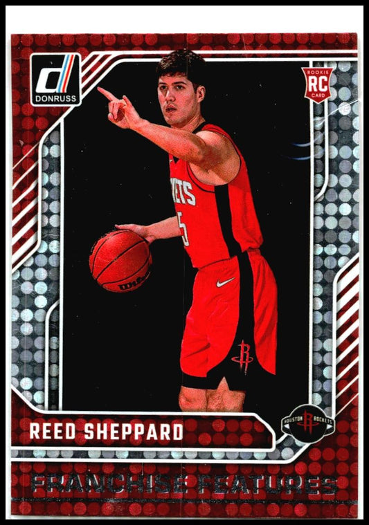 2024-25 Donruss Franchise Features Disco #24 Reed Sheppard Houston Rockets