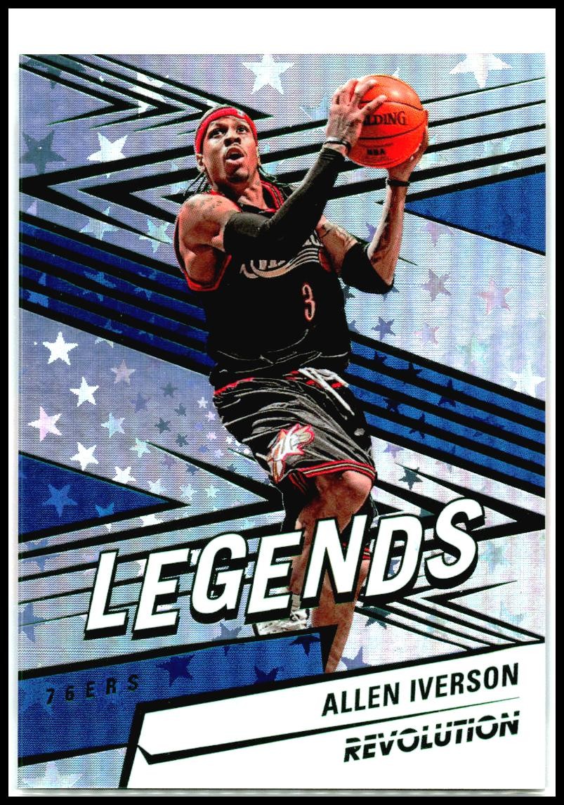 2024-25 Panini Revolution Green Astro /125 #163 Allen Iverson Philadelphia 76ers