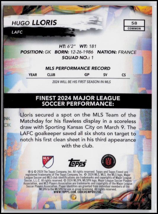 2024 Finest MLS #58 Hugo Lloris