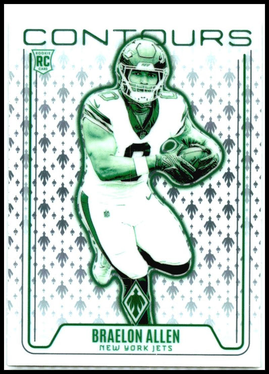 2024 Panini Phoenix Contours #CON-BAN Braelon Allen Rookie New York Jets