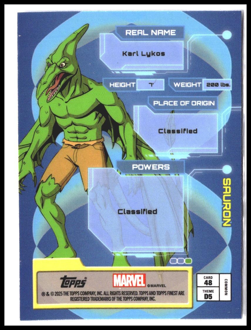Sauron #48 2025 Topps Finest X-Men '97
