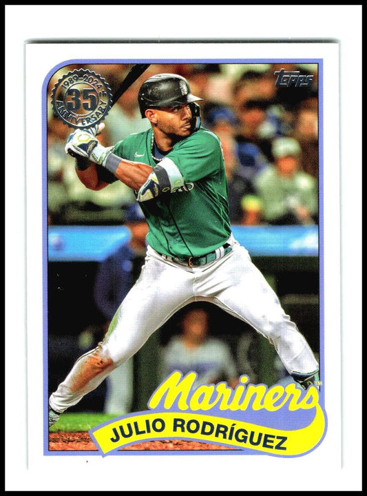2024 Topps 1989 Topps Baseball 35th Anniversary #89B2-9 Julio Rodríguez Seattle