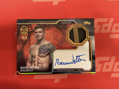 2025 Topps Knockout UFC Autograph Relics Gold /8 #KAR-MV Marvin Vettori