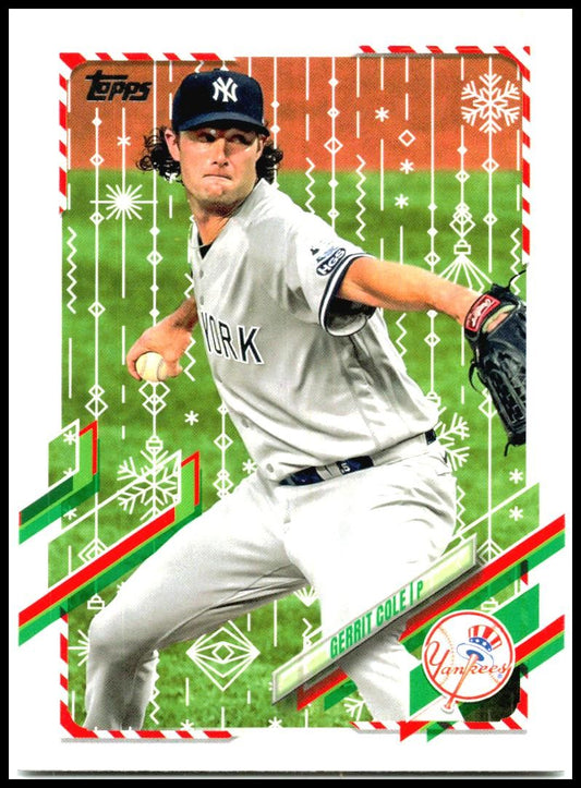 2021 Topps Holiday Metallic Holiday #HW220 Gerrit Cole New York Yankees