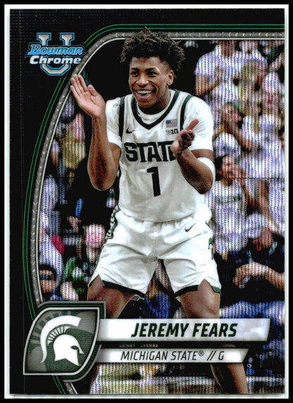 2024-25 Bowman University Chrome Black Wave Refractor #ALT-8 Jeremy Fears