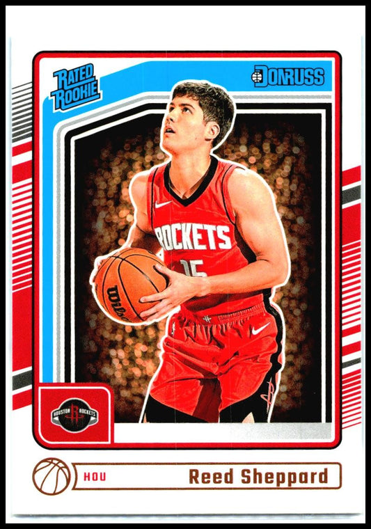 2024-25 Donruss #202 Reed Sheppard Rookie Houston Rockets