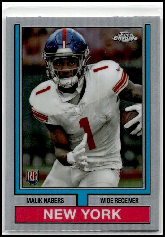 2024 Topps Chrome 1974 Topps Football #74TF-7 Malik Nabers New York Giants