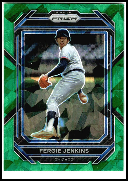 2023 Panini Prizm Green Ice Prizms #290 Fergie Jenkins Chicago Cubs