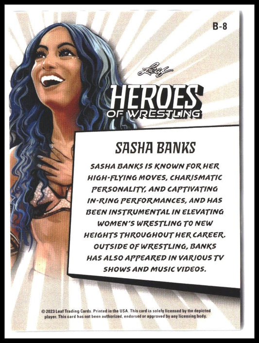Sasha Banks #B-8 2023 Leaf Heroes of Wrestling