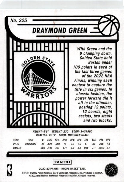 2022 Hoops Teal Explosion #225 Draymond Green Golden State Warriors