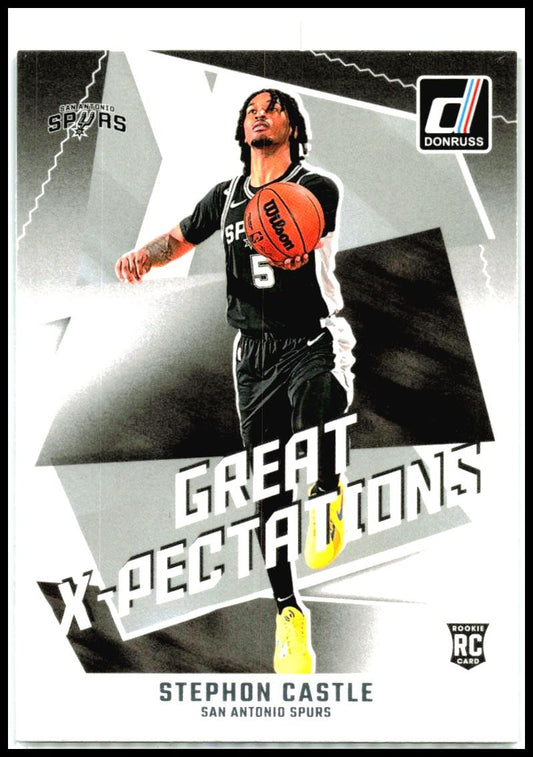 2024-25 Donruss Great X-Pectations #1 Stephon Castle San Antonio Spurs