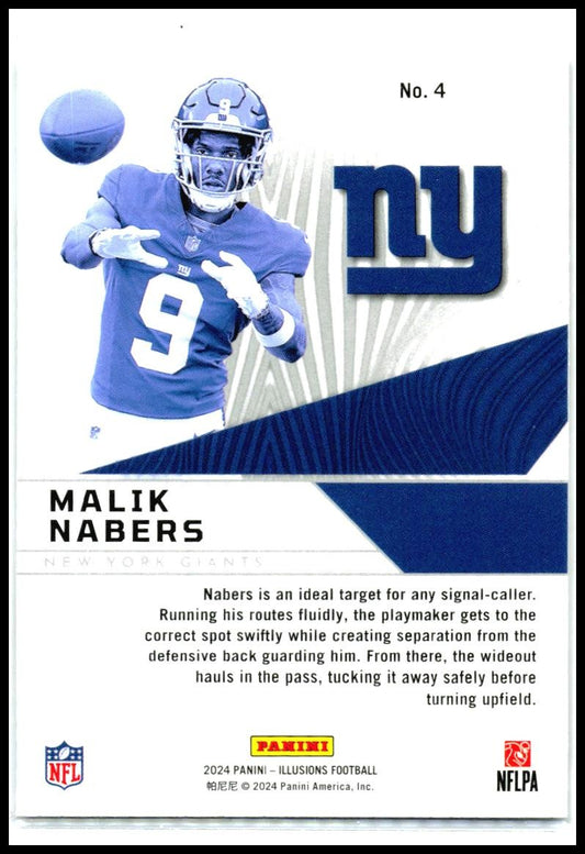2024 Panini Illusions Amazing #4 Malik Nabers New York Giants