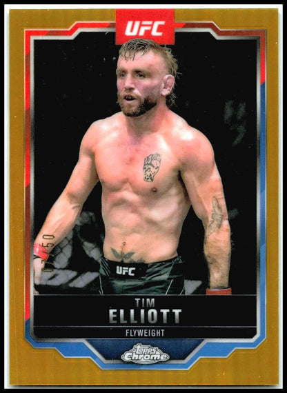 2025 Topps Chrome UFC Gold Foil /50 #57 Tim Elliott