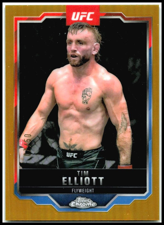 2025 Topps Chrome UFC Gold Foil /50 #57 Tim Elliott