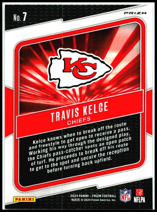 2024 Panini Prizm Hype Green Prizm #7 Travis Kelce Chiefs