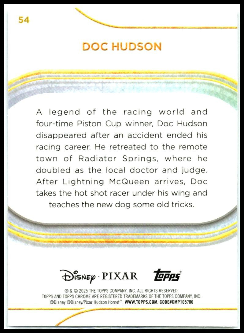 2025 Topps Chrome Disney Mini Diamonds Refractor #54 Doc Hudson