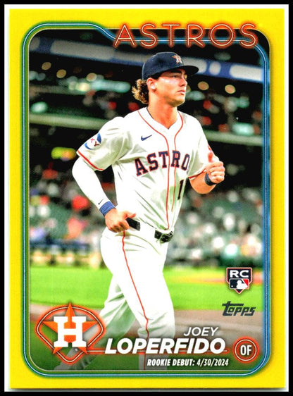 2024 Topps Update Yellow #US147 Joey Loperfido Houston Astros