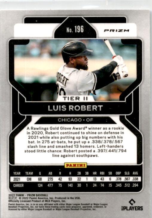 2022 Panini Prizm White Wave Prizm #196 Luis Robert Chicago White Sox