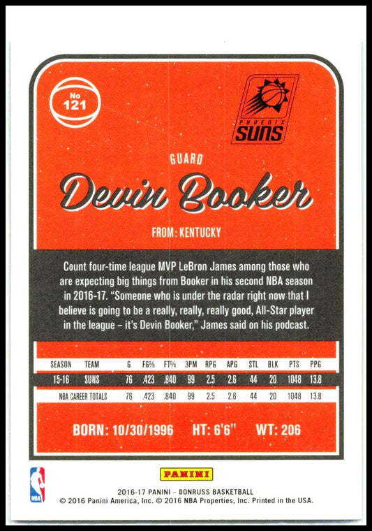 2016-17 Donruss #121 Devin Booker Phoenix Suns