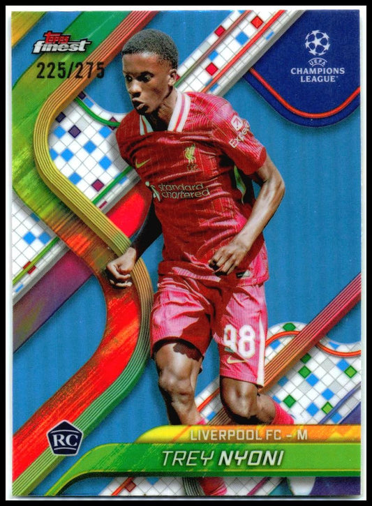 2024-25 Topps Finest UEFA Club Competitions Sky Blue /275 #114 Trey Nyoni