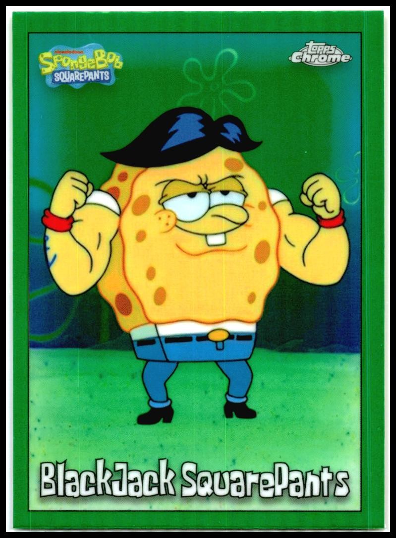 2025 Topps Chrome Spongebob Squarepants Kelp Green #46 BlackJack SquarePants