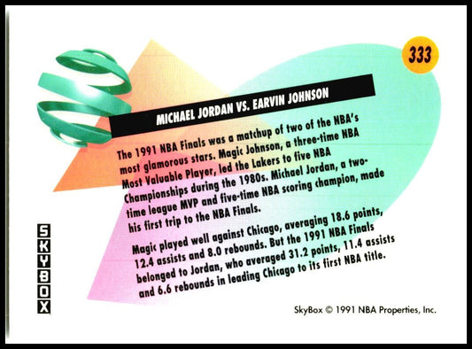 1991-92 SkyBox #333 Michael vs. Magic