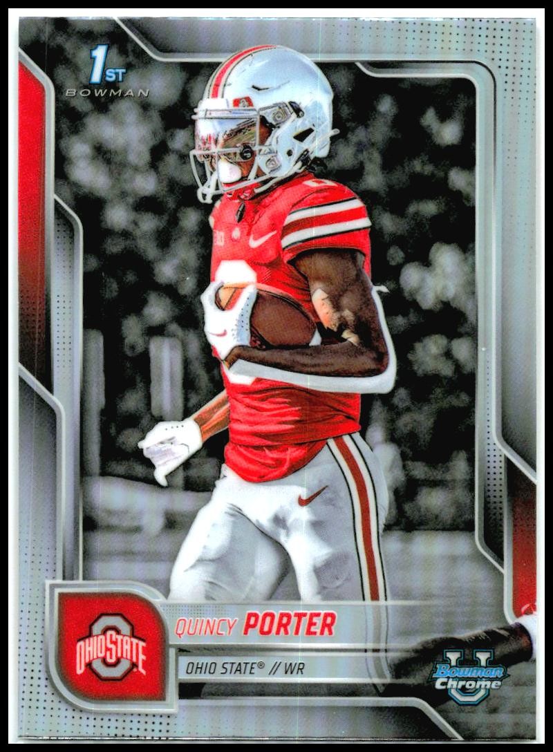 2025 Bowman Chrome University Refractor #95 Quincy Porter Ohio State