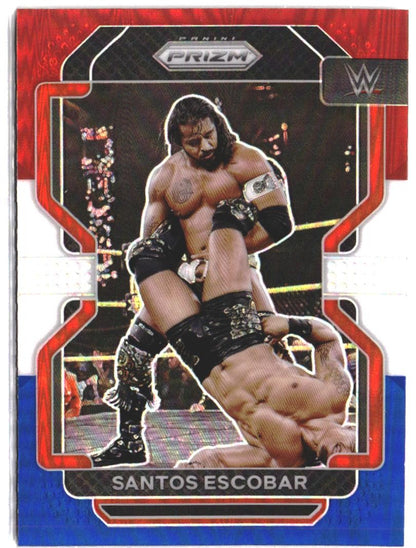 Santos Escobar #160 2022 Panini Prizm WWE Red, White and Blue