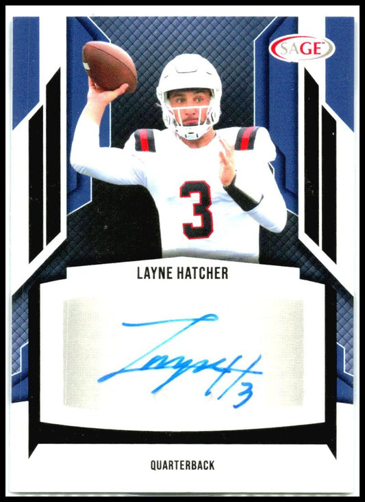 2024 SAGE HIT Autographs Silver #A-LH Layne Hatcher Auto Ball State Cardinals