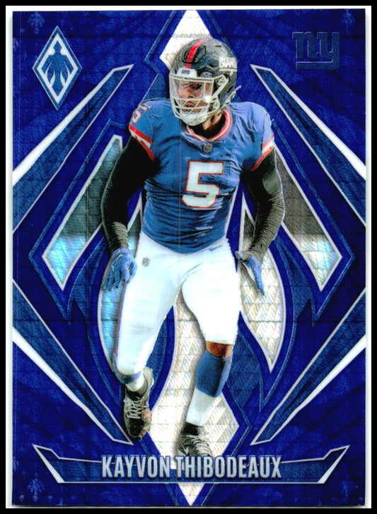 2024 Panini Phoenix Blue Hyper #93 Kayvon Thibodeaux #/70 New York Giants