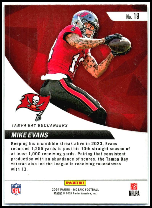 2024 Panini Mosaic Elevate #19 Mike Evans Tampa Bay Buccaneers