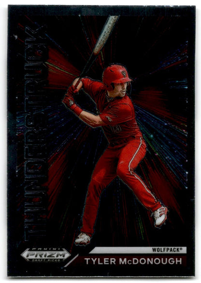 2021 Panini Prizm Draft Picks Thunderstruck Tyler McDonough Rookie NC State