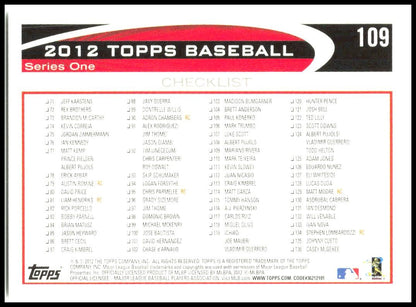 2012 Topps #109 Mariano Rivera New York Yankees