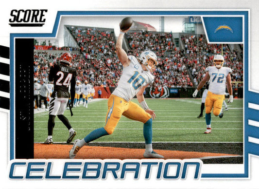 2022 Score Celebration #C-JH Justin Herbert Los Angeles Chargers