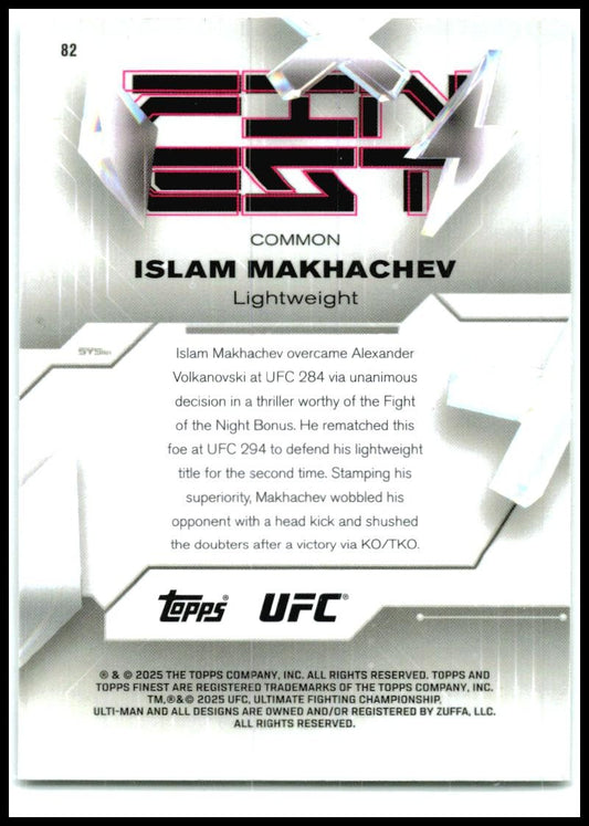 2025 Topps Finest UFC Common #82 Islam Makhachev