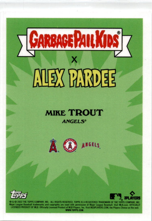 2022 Topps Garbage Pail Kids x MLB Series 2 #2b Blowout Trout Los Angeles Angels