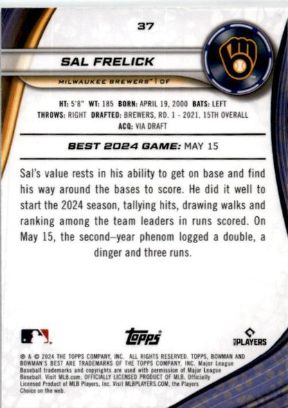 2024 bowman's best #37 Sal Frelick