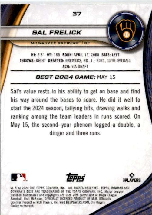 2024 bowman's best #37 Sal Frelick