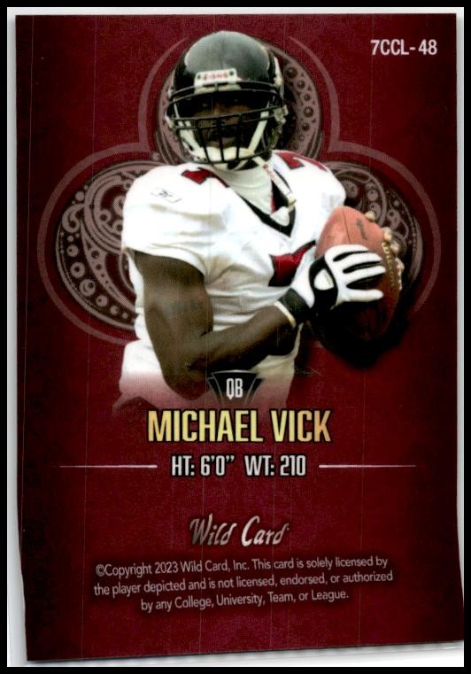 2023 wild card 7 card stud 7CCL-48 michael vick /3 #