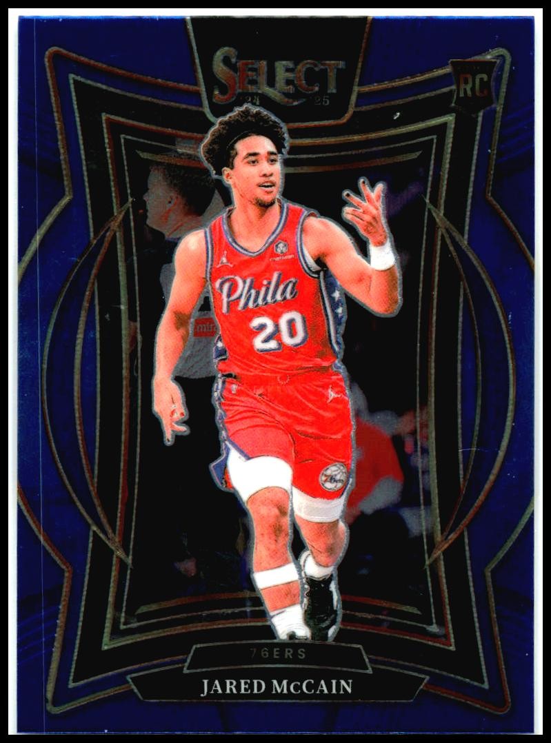 2024-25 Panini Select Blue #82 Jared McCain Rookie Philadelphia 76ers