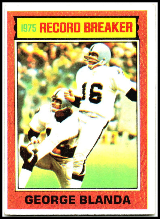1976 Topps #1 George Blanda Oakland Raiders