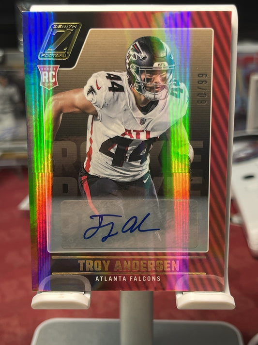 2022 Zenith #164 TROY ANDERSEN RC Auto #/99