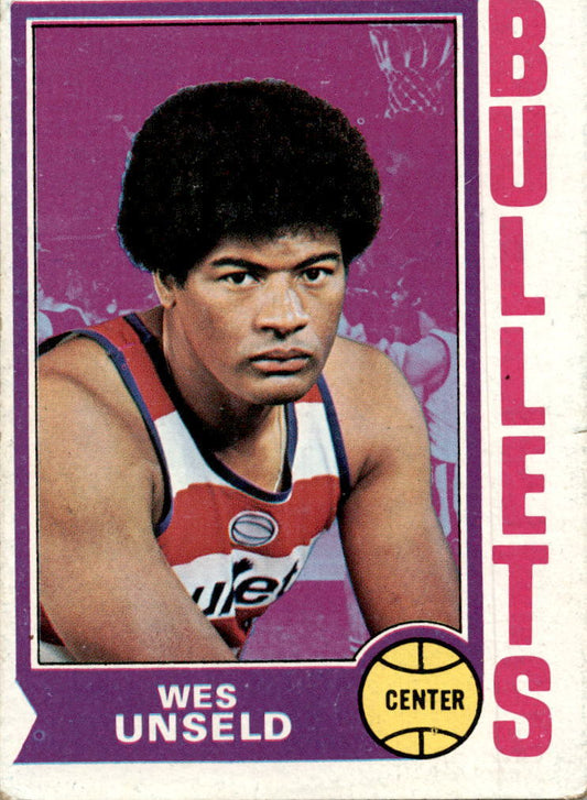 1974-75 Topps #121 Wes Unseld Washington Bullets