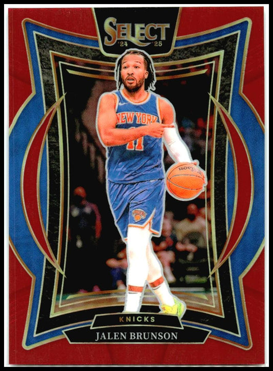 2024-25 Panini Select Red Prizms - #/199 #42 Jalen Brunson New York Knicks