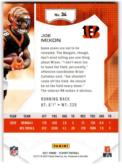 2021 Panini Playoff Joe Mixon Cincinnati Bengals #34