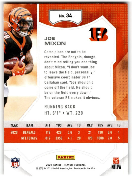 2021 Panini Playoff Joe Mixon Cincinnati Bengals #34
