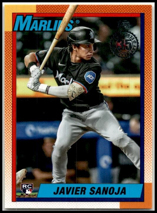 2025 Topps 1990 Topps 35th Anniversary #90B2-34 Javier Sanoja Miami Marlins