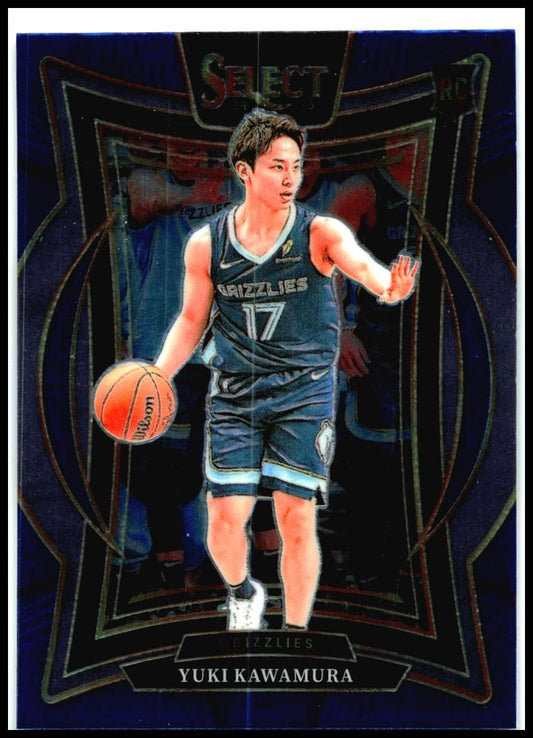 2024-25 Panini Select Blue #76 Yuki Kawamura Rookie Memphis Grizzlies