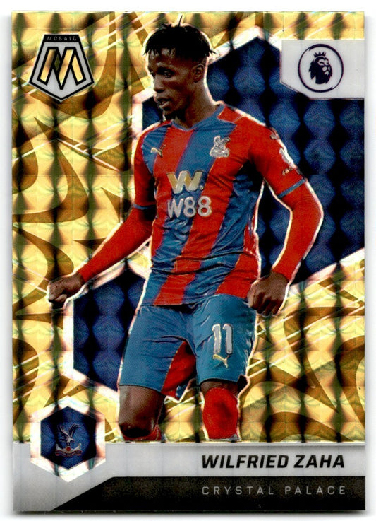 2021 Panini Mosaic Premier League Reactive Gold Wilfried Zaha Crystal Palace
