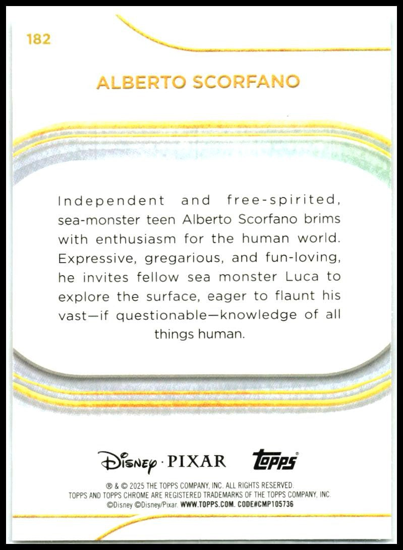 2025 Topps Chrome Disney #182 Alberto Scorfano